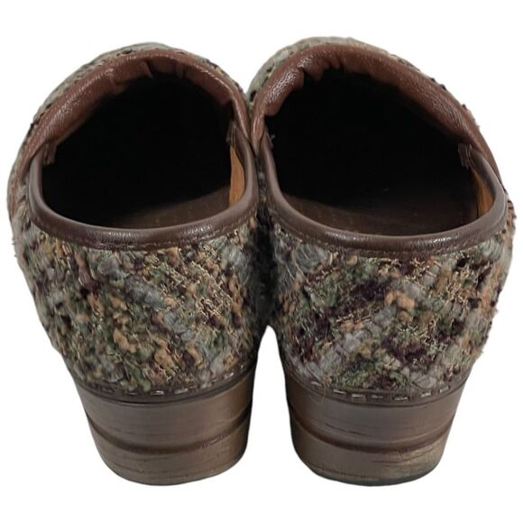 Sanita Danish Woven Green Tweed Nursing Work Clogs Women's Size 41 - Picture 4 of 10